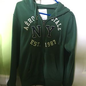 Aeropostale green zipper hoodie